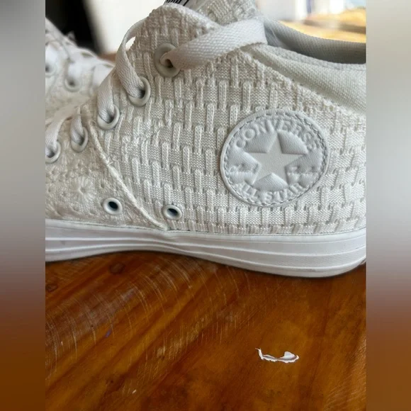 Converse Chuck Taylor Shoreline Mid Top Off White Sneaker Women Size 8 - Picture 9 of 12